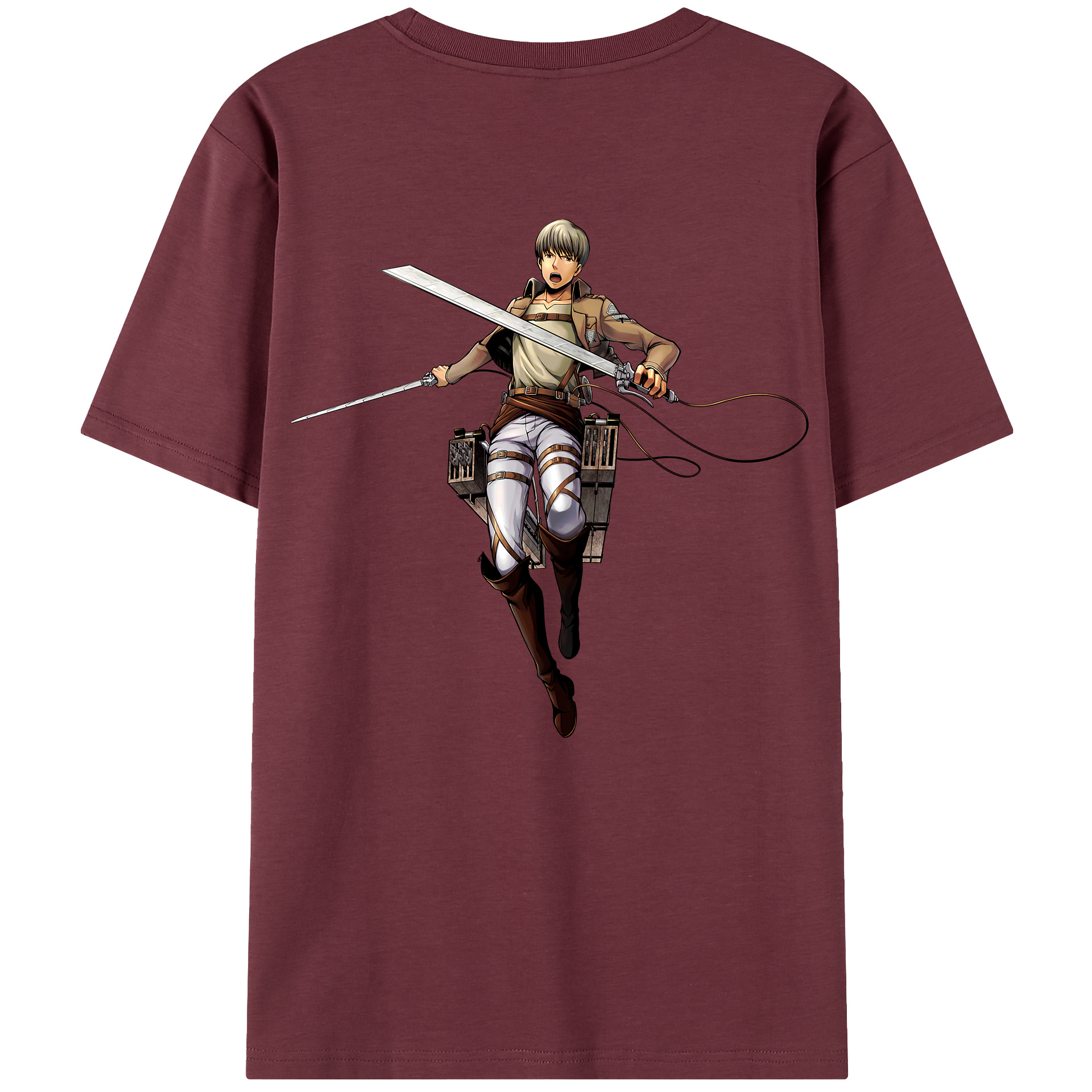 （画像用） 進撃の巨人 Attack on Titan 綿100％半袖Tシャツ（背面プリント）
